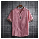T-shirt coréen en lin léger respirant