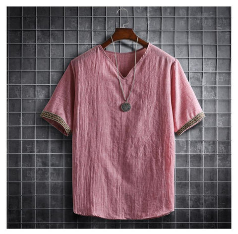 T-shirt coréen en lin léger respirant