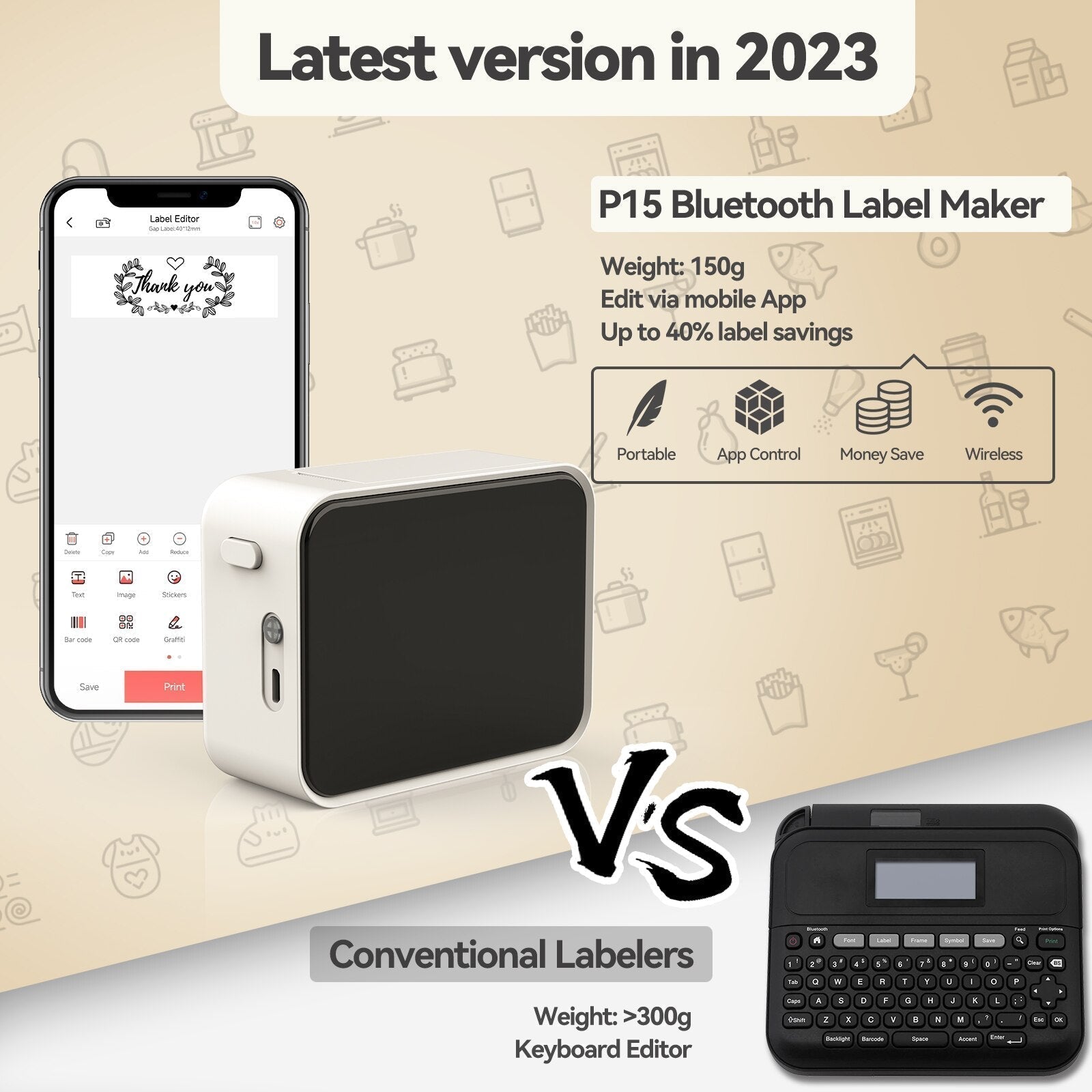 Mini Bluetooth Thermal Label Printer