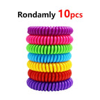 Lot de 10 Bracelets à la citronnelle anti-moustiques