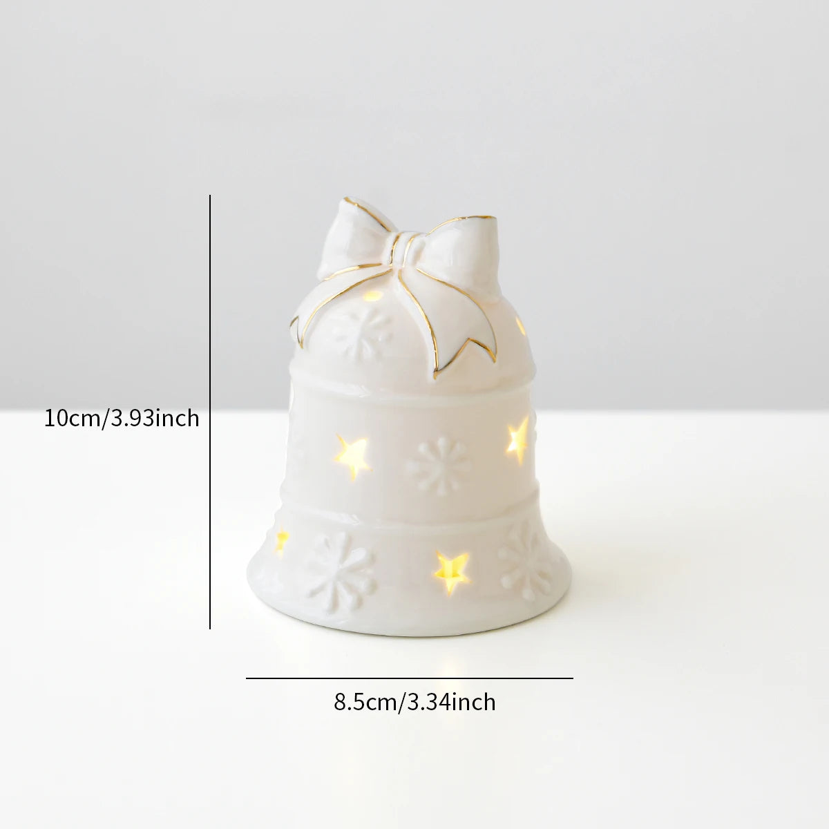 White Ceramic LED Christmas Decoration