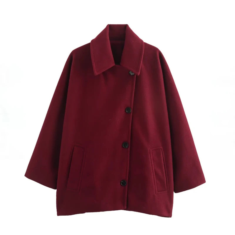 Vintage Short Wool-Blend Coat