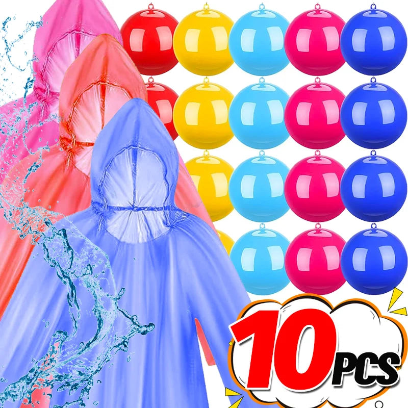 Lot de 10 Ponchos Imperméables jetables de Poche