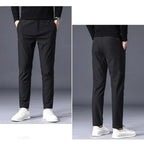 Men's Elegant Winter Trousers with Ultra-Warm Fleece Lining