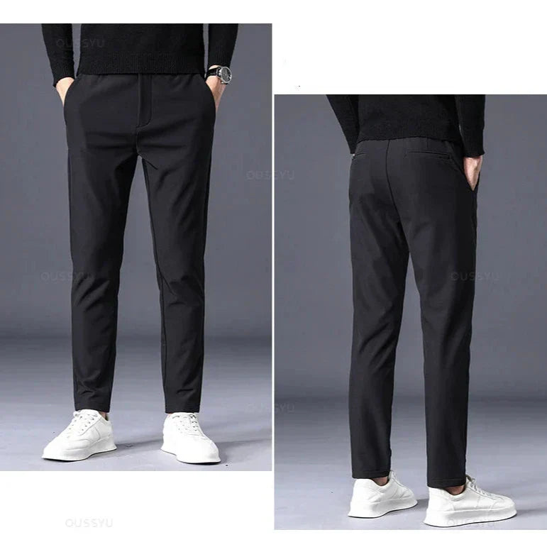 Men's Elegant Winter Trousers with Ultra-Warm Fleece Lining