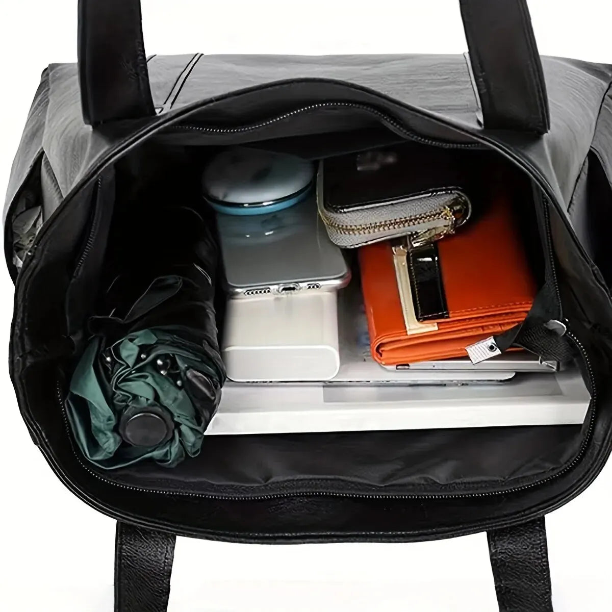 Large Capacity PU Leather Tote Bag