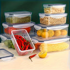 Ensemble de 8 Boîtes Alimentaires Hermétiques en PP – Compatibles Micro-ondes et Congélateur
