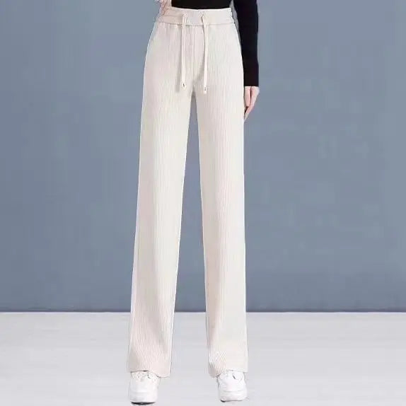 Women's Loose Corduroy Pants - Fur Lined