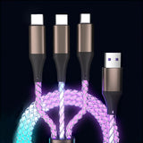 Câble 3-en-1 Lumineux RGB - Charge 66W