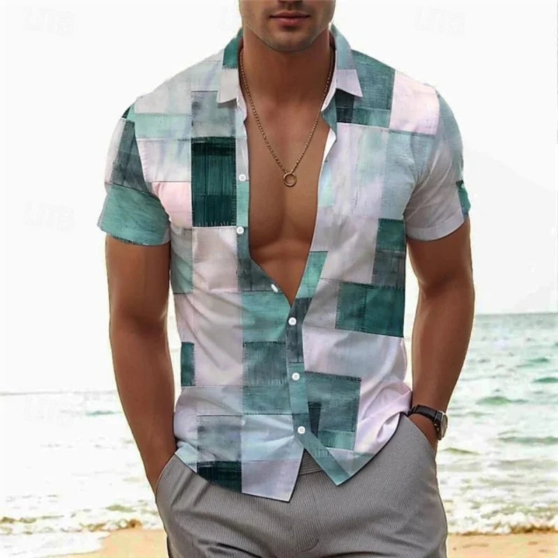 Chemise Légère à Imprimé Marbre - Man Summer
