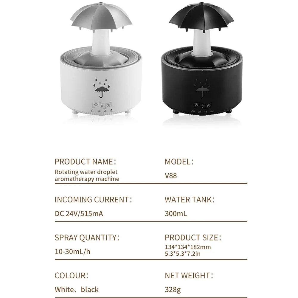 Creative Humidifier Diffuser with Raindrop Light