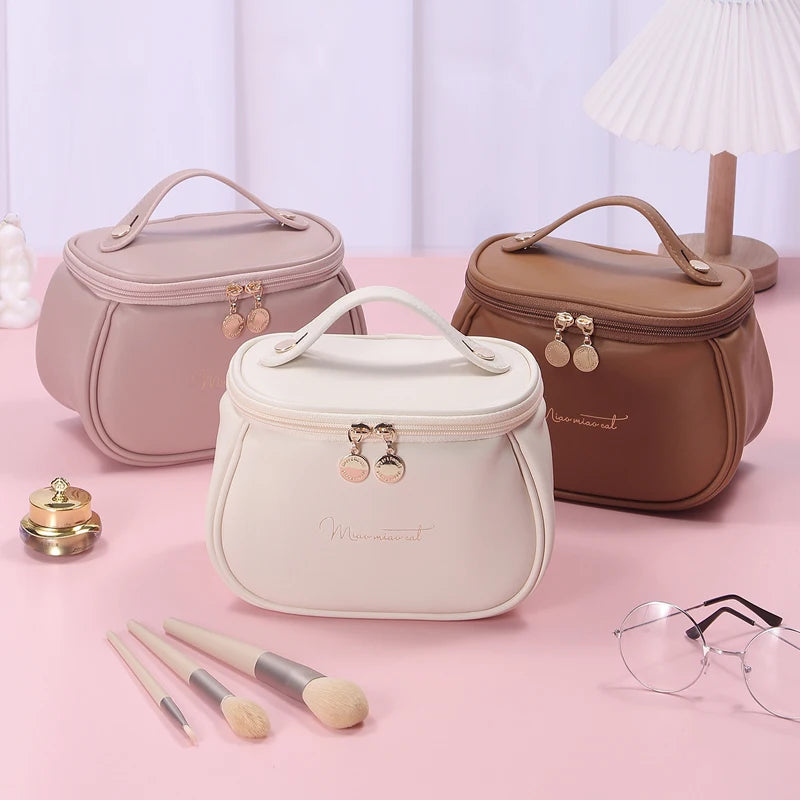 PU Leather Toiletry Bag - Practicality & Large Capacity