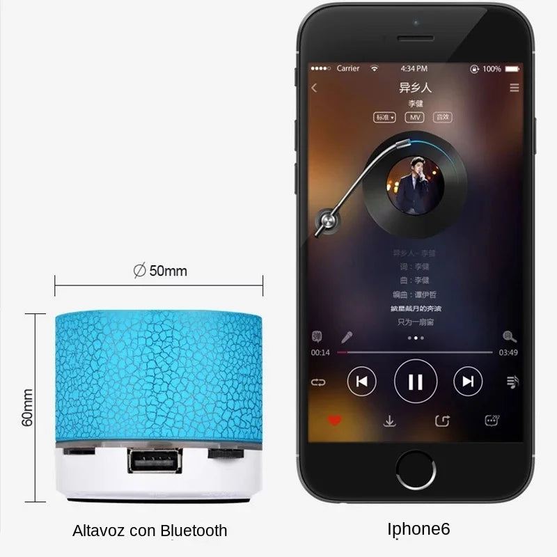 Mini Haut Parleur Portable Lumineux