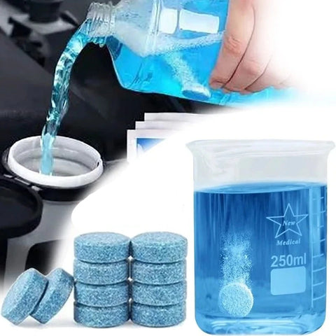 Lot de 40 Pastilles Effervescentes Nettoyantes pour Pare-Brise