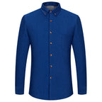 Corduroy shirt with warm fleece interior - Solid color