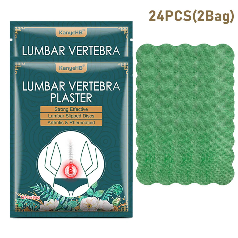 24x Self-Heating Patches 12H Lumbar - Relieves pain