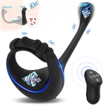 Cockring - Anneau pénien vibrant 3 en 1 avec télécommande