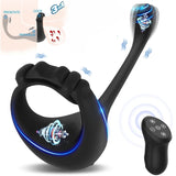 Cockring - Anneau pénien vibrant 3 en 1 avec télécommande