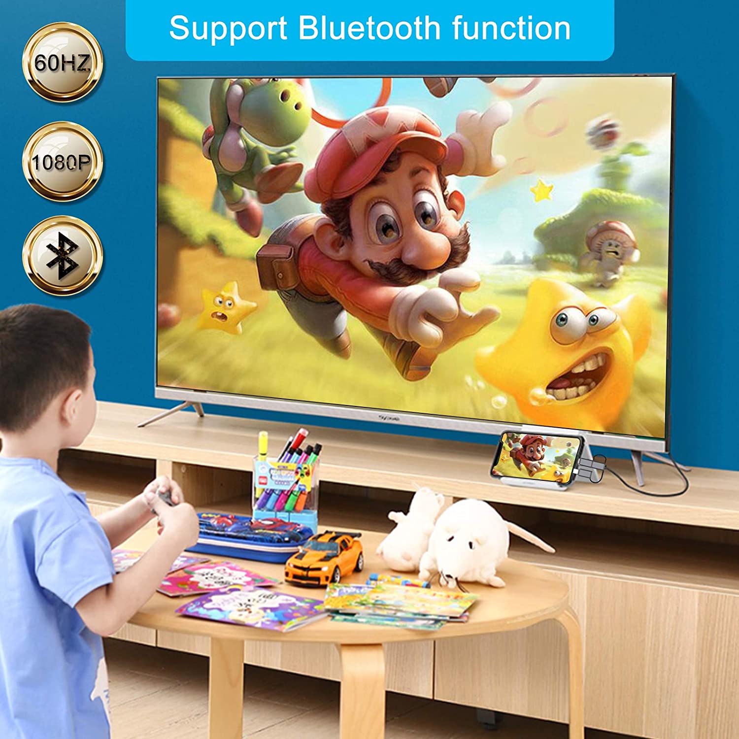 Câble HDMI smartphone 3 en 1 - Votre téléphone sur la TV !