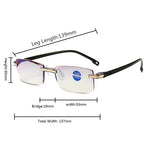 Unbreakable blue light blocking reading glasses