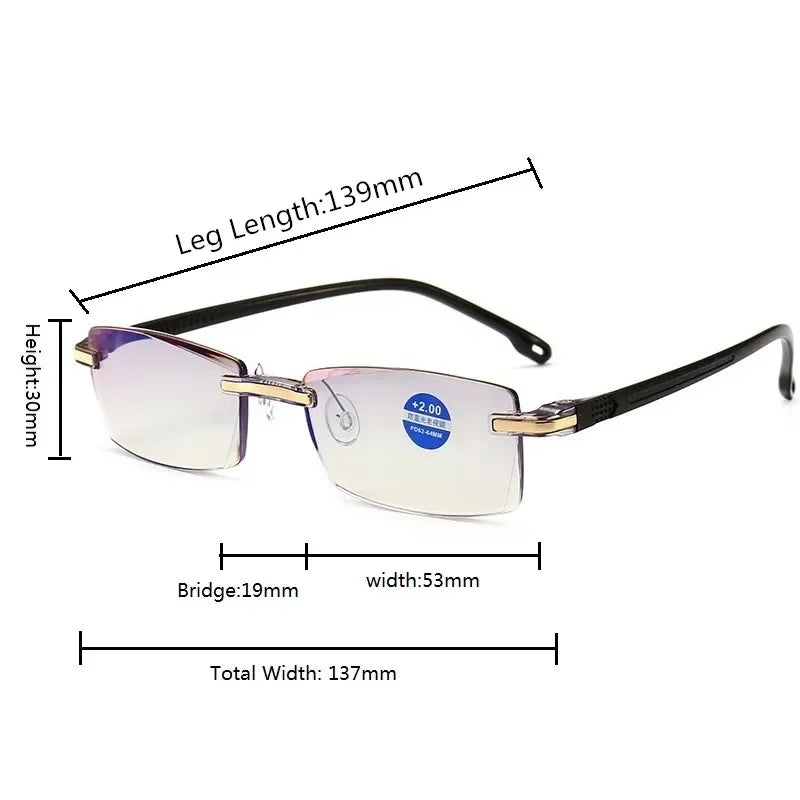 Unbreakable blue light blocking reading glasses