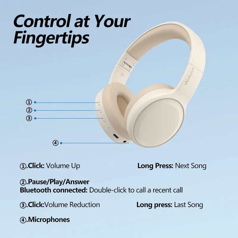 Casque sans fil Bluetooth avec micro