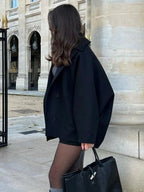 Vintage Short Wool-Blend Coat