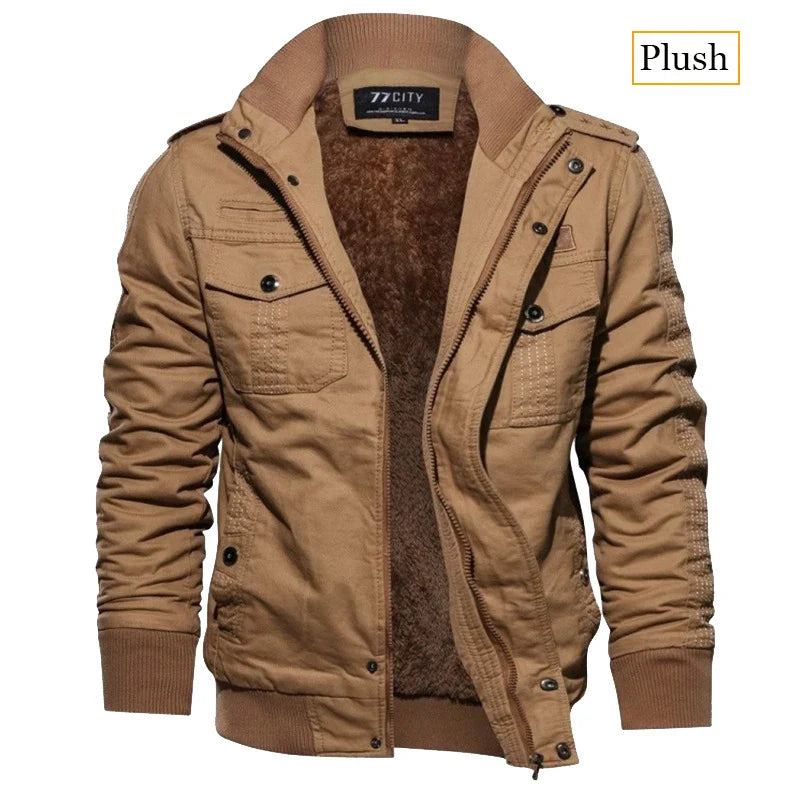 Men's U.S. Army Jacket with Warm Fleece Lining