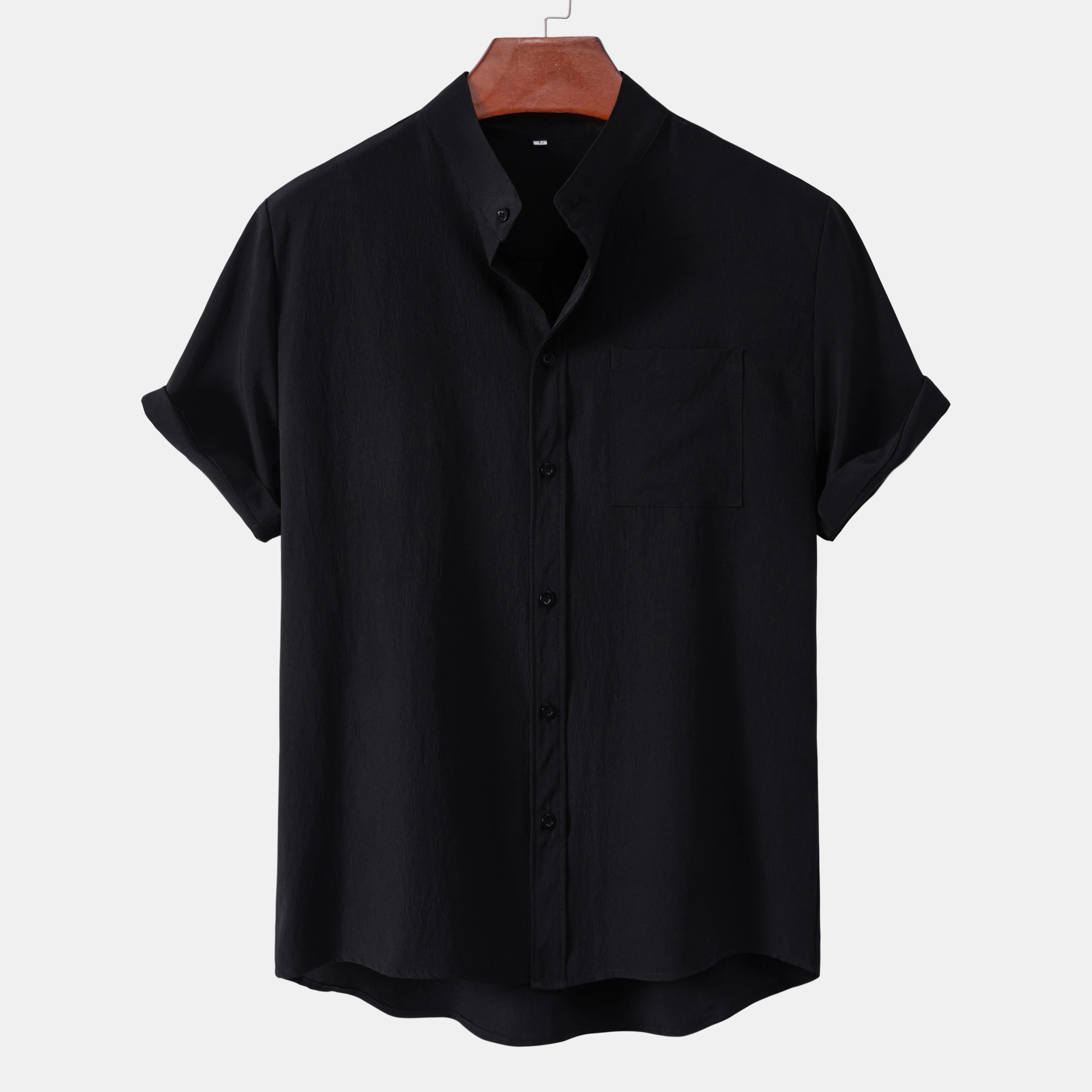 Casual Mandarin Collar Shirt - Spring & Summer