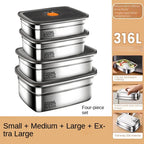4PCS Boîtes de Conservation en Acier Inox 316 avec Indicateur de Date