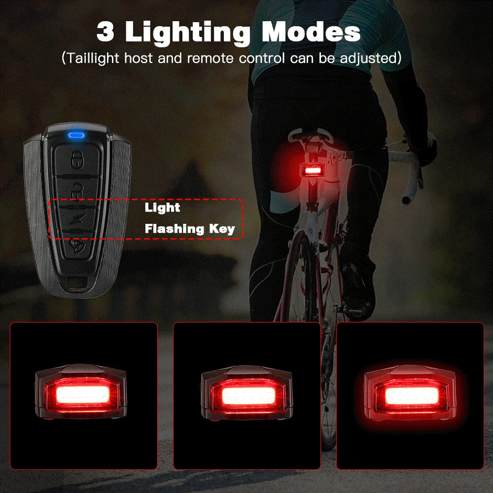 Lumière de Vélo avec Alarme de Détection
