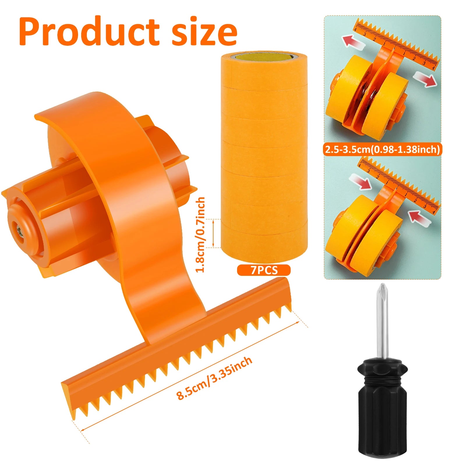 Distributeur de Ruban de Marquage avec Largeur Réglable + 7 Rubans OFFERTS