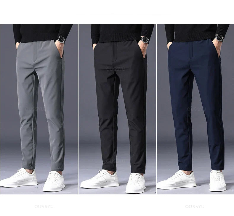 Men's Elegant Winter Trousers with Ultra-Warm Fleece Lining