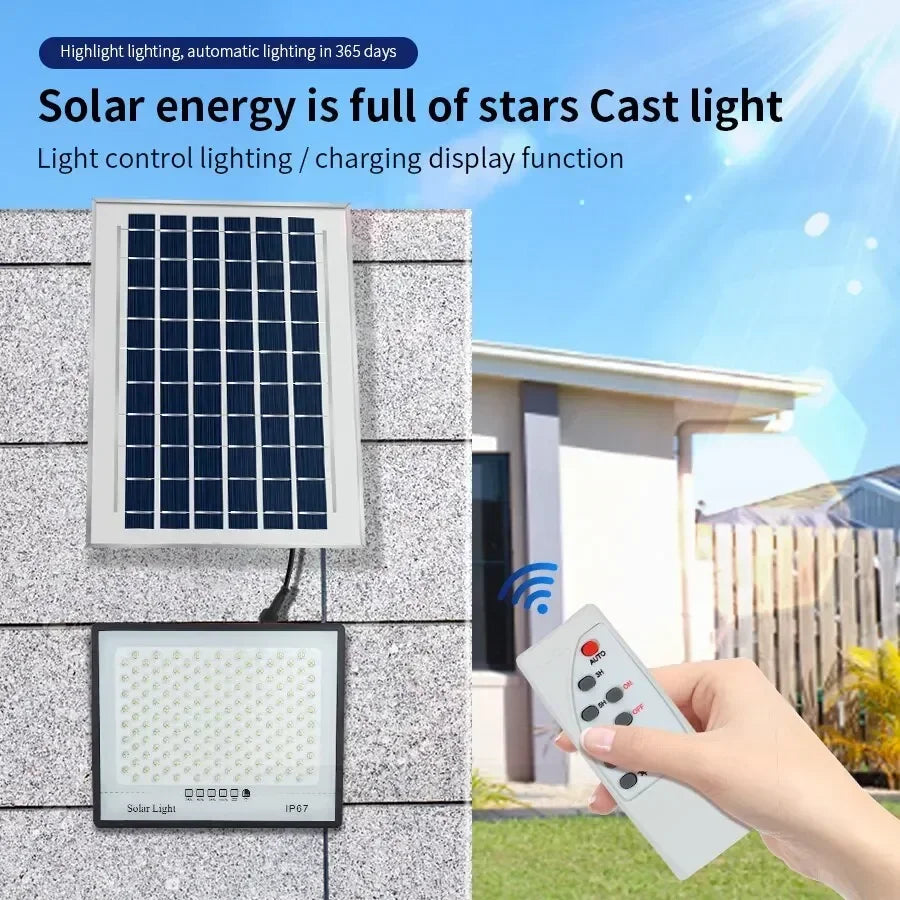 Lampe Projecteur LED Solaire IP67 Murale de Jardin