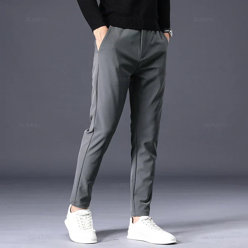 Men's Elegant Winter Trousers with Ultra-Warm Fleece Lining
