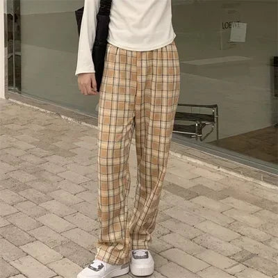 Warm Plaid Trousers - Fleece Lined