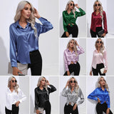 Chemise en Satin Tendance - Femme