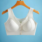 Seamless ribbed snap-front bralette