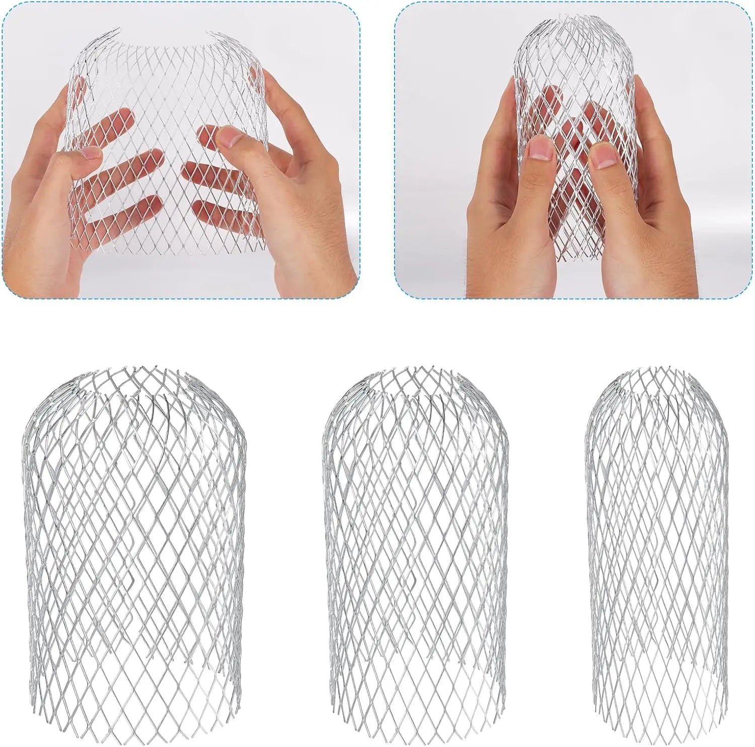 4-Pack Aluminum Gutter Leaf Strainer