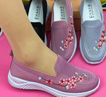 Mocassins respirants à motif floral