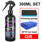 3-in-1 Car Ceramic Coating - FREE Sponge + Cloth