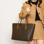 Sac à main Cabas en Cuir PU à motif Grande capacité