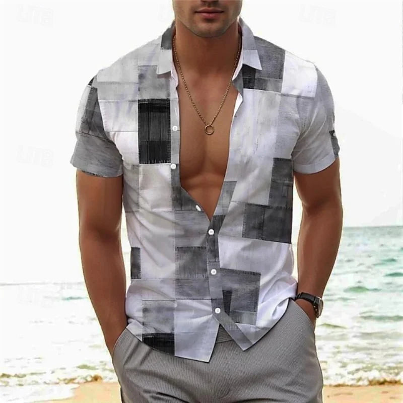 Chemise Légère à Imprimé Marbre - Man Summer