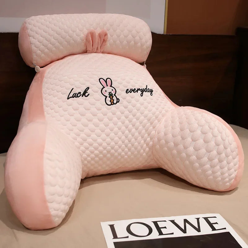 Ergonomic Reading Pillow with Headrest & Removable Cover