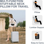 3PCS Travel Illusion Pillow to Fill - FREE Headband + Earplugs
