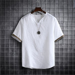 T-shirt coréen en lin léger respirant