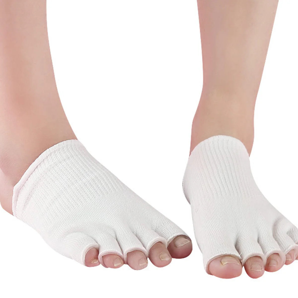 Paire de Demi Chaussette Séparatrice d'Orteils en Gel & Fibre de Coton