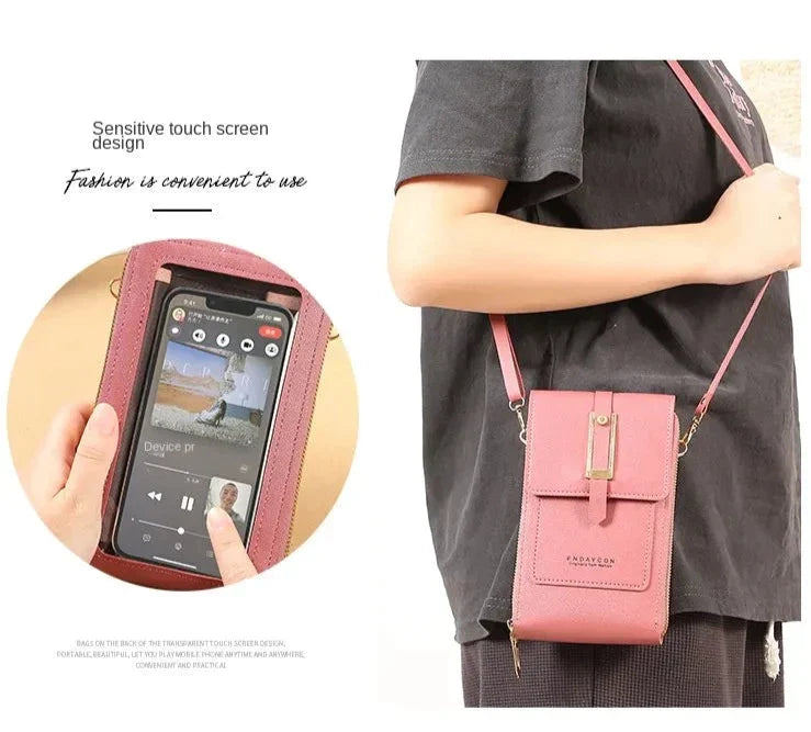 Leather Tactile Phone Wallet Pouch