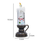 Christmas LED Snow Globe Candle