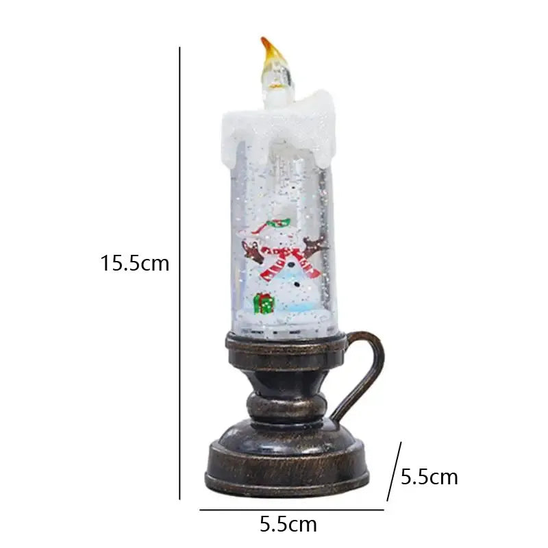 Christmas LED Snow Globe Candle